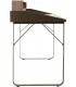 Mesa escritorio industrial con dos cajones madera metal negro 4