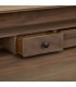Mesa escritorio industrial con dos cajones madera metal negro 5