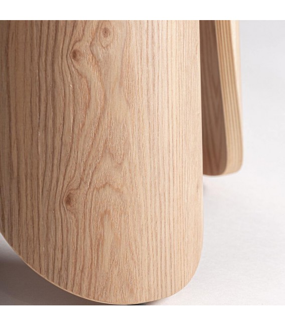 Mesa comedor redonda pequeña madera fresno estilo contemporáneo 3