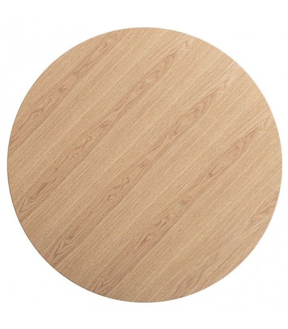 Mesa comedor redonda pequeña madera fresno estilo contemporáneo 1