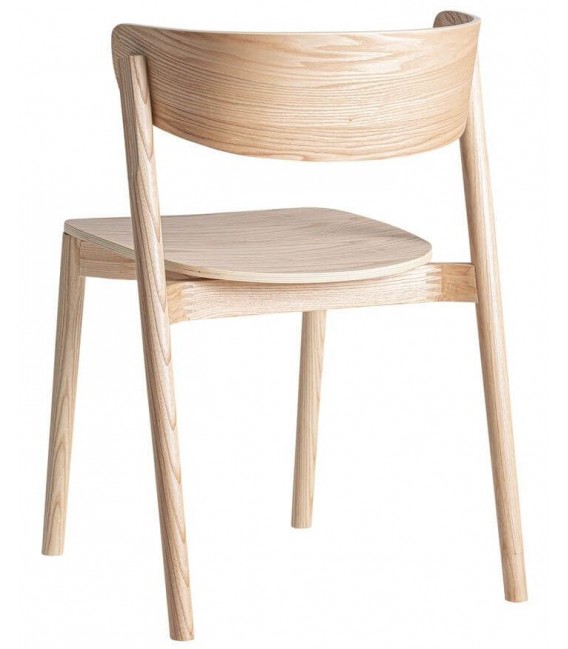 Set 2 sillas comedor madera acabado natural estilo nórdico natural 3