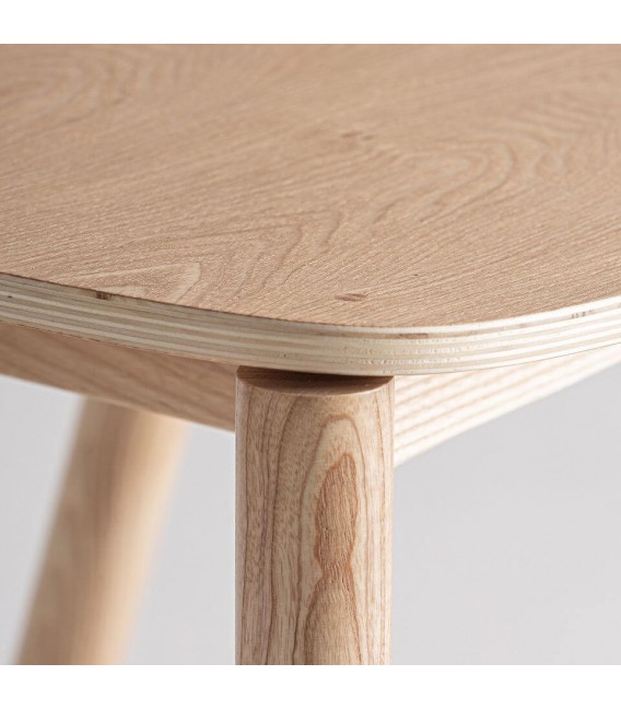 Set 2 sillas comedor madera acabado natural estilo nórdico natural 6