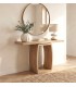 Consola de entrada grande madera fresno natural estilo boho Mdmhogar