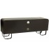 Mueble TV industrial madera metal negro con dos puertas diseño 2