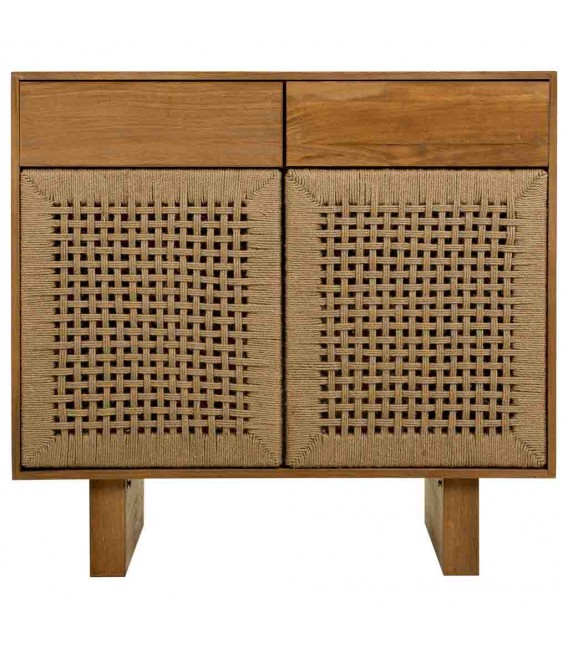Taquillón oriental madera cuerda con dos puertas y dos cajones 1