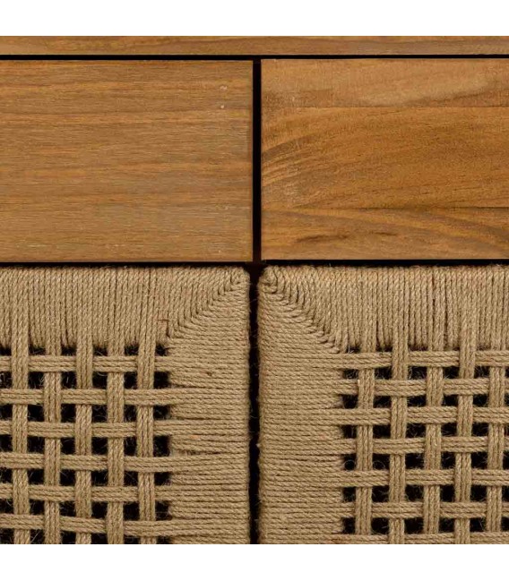 Taquillón oriental madera cuerda con dos puertas y dos cajones 5