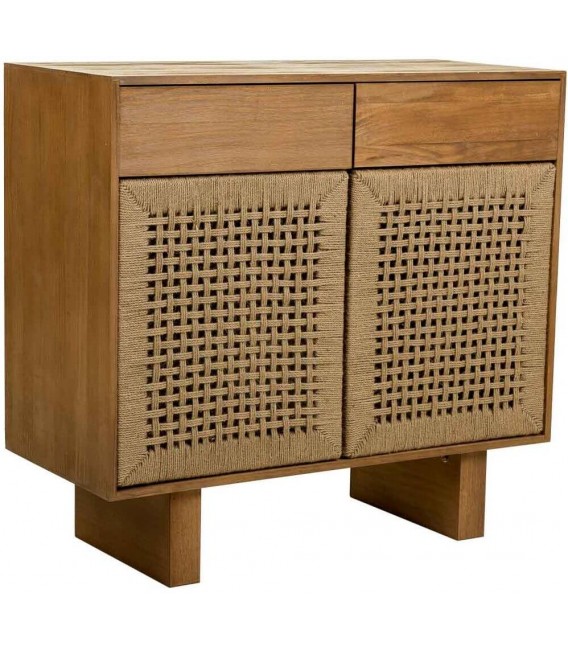 Taquillón oriental madera cuerda con dos puertas y dos cajones