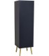 Armario de una puerta azul marino art deco madera metal dorado 2