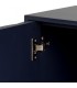 Armario de una puerta azul marino art deco madera metal dorado 5