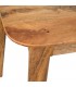Mesa comedor cuadrada pequeña madera maciza mango natural tono tostado 2