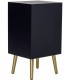 Mesita noche azul marino art deco una puerta 1 cajón dorado 3