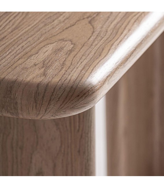 Consola de entrada de madera de color claro grande estilo boho 2