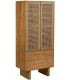 Armario estilo oriental de madera cuerda con 2 puertas cajones