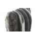 Set 2 cojines aterciopeladas poliéster gris y blanco estilo étnico