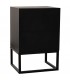 Mesita de noche  estilo industrial de madera y metal en negro  5