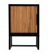 Mesita de noche  estilo industrial de madera y metal en negro  1