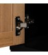 Mesita de noche  estilo industrial de madera y metal en negro  4