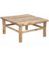 Mesa centro cuadrada pequeña madera maciza teca natural boho 1