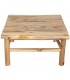 Mesa centro cuadrada pequeña madera maciza teca natural boho 3