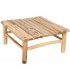 Mesa centro cuadrada pequeña madera maciza teca natural boho 2