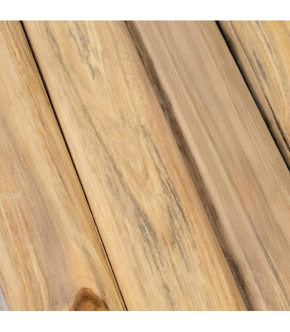 Mesa centro cuadrada pequeña madera maciza teca natural boho 4
