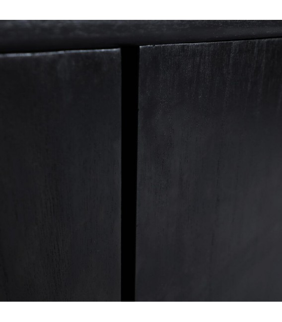 Aparador madera mindi color negro con dos puertas y tres cajones 3