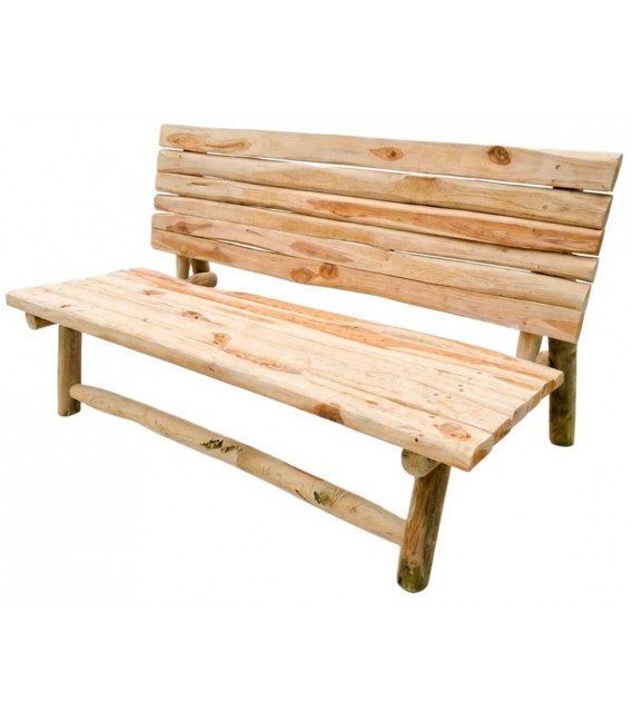 Banco exterior o porches madera maciza teca natural estilo boho