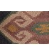 Set 2 cojines étnicos lana y yute kilim marrón verde teja 2