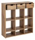 Estantería madera maciza de teca reciclada 3 cajones natural 1