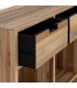 Estantería madera maciza de teca reciclada 3 cajones natural 4