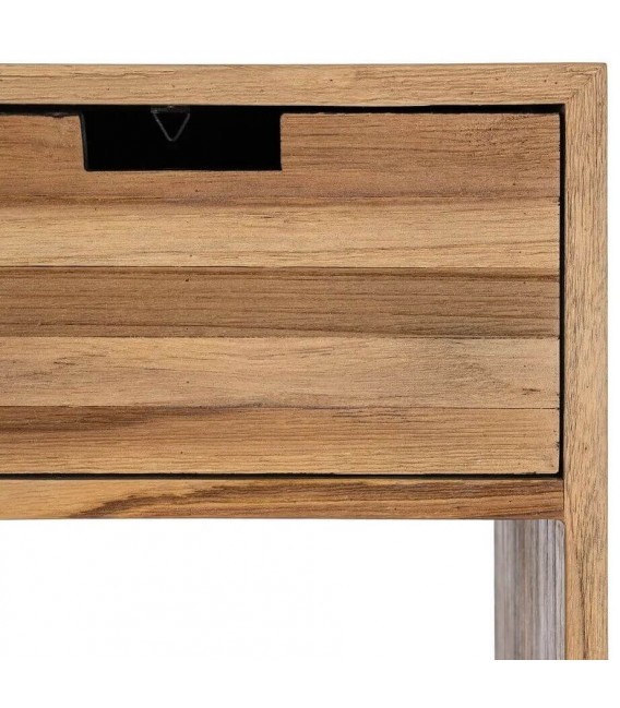 Estantería madera maciza de teca reciclada 3 cajones natural 6