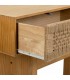 Consola entrada madera cuerda natural de dos cajones oriental 5