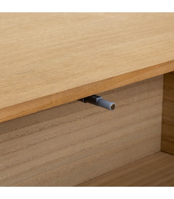 Consola entrada madera cuerda natural de dos cajones oriental 7