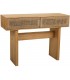 Consola entrada madera cuerda natural de dos cajones oriental