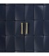Aparador art deco madera azul marino metal dorado dos puertas 4