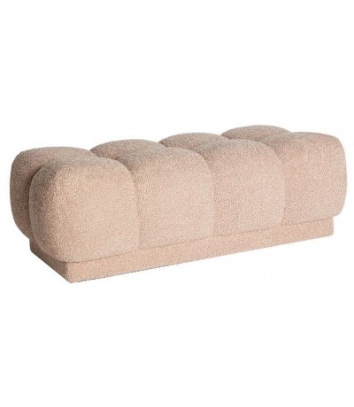 Banco pie de cama bouclé  color beige estilo contemporaneo tapizado