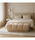 Banco pie de cama bouclé  color beige estilo contemporaneo tapizado mdmhogar
