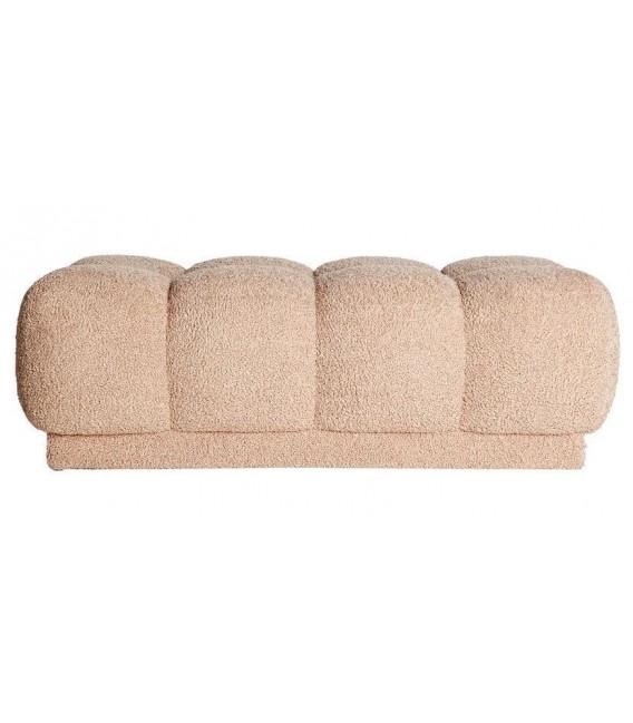 Banco pie de cama bouclé  color beige estilo contemporaneo tapizado 1