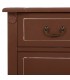 Cómoda de madera color nogal ratán dos cajones estilo clásico 5