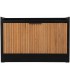 Zapatero de madera negro con puerta abatible estilo industrial 1