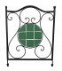 Set mesa y 2 sillas plegables exterior metal cerámica verde clásico 5