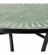 Set mesa y 2 sillas plegables exterior metal cerámica verde clásico 6