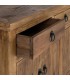 Aparador de madera reciclada nogal seis puertas y cuatro cajones 3