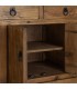 Aparador de madera reciclada nogal seis puertas y cuatro cajones 5