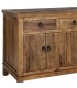 Aparador de madera reciclada nogal seis puertas y cuatro cajones 7