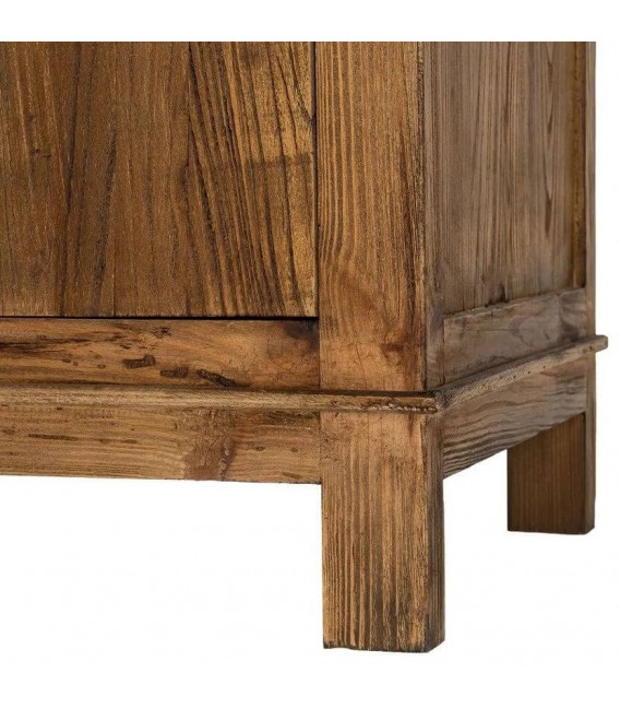 Aparador de madera reciclada nogal seis puertas y cuatro cajones 10