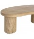 Mesa de centro de madera maciza de olmo natural estilo boho 1