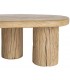 Mesa de centro de madera maciza de olmo natural estilo boho 3