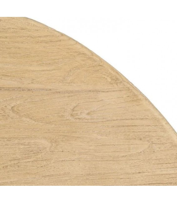 Mesa de centro de madera maciza de olmo natural estilo boho 4