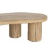 Mesa de centro de madera maciza de olmo natural estilo boho 6